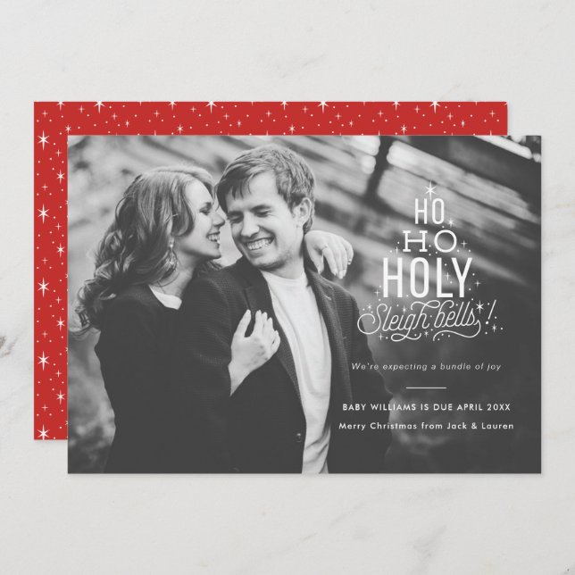 Funny Pregnancy Faire-part Carte de vacances (Devant / Derrière)