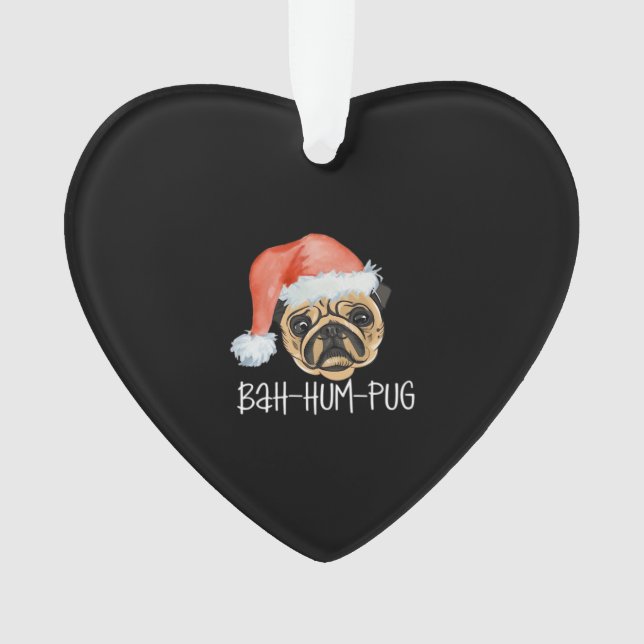 Funny Pug Christmas Dog Mom Dad Pajamas Oversized  (devant)