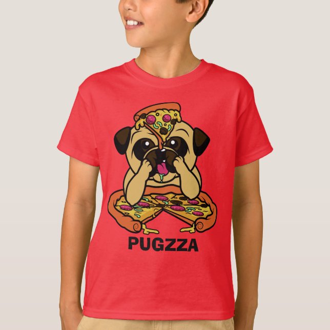 Funny PUGZZA (Pizza) chemises et vestes (Devant)