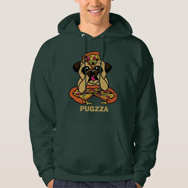 Funny PUGZZA (Pizza) chemises et vestes (Devant)