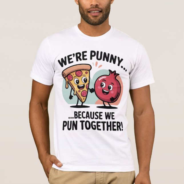 Funny Punny Couple T-Shirt | Cute Food Love (Devant)
