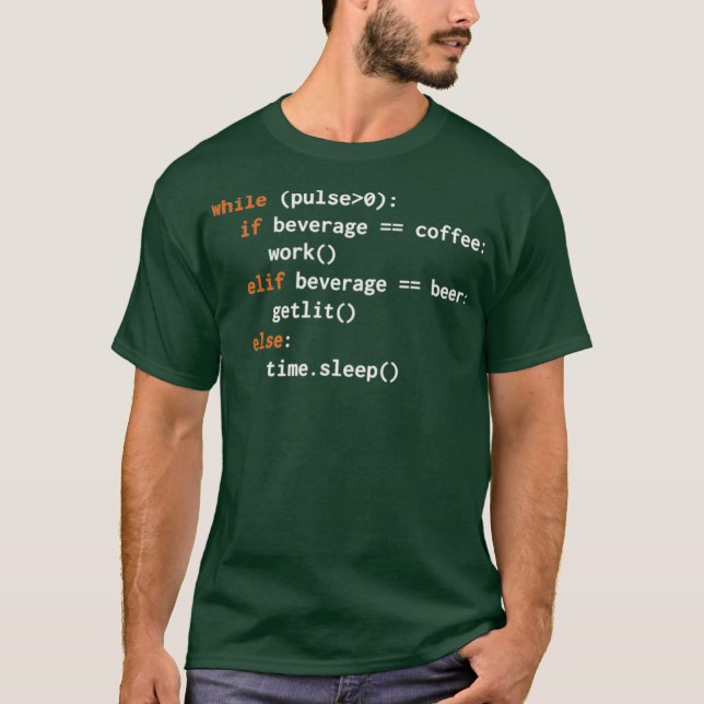 Funny Python Code Tshirt (Devant)