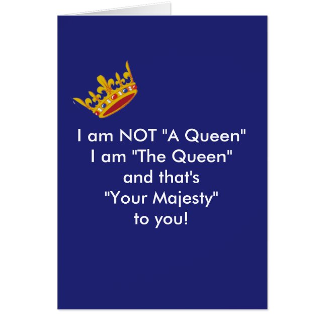 Funny Queen Card - Navy (Devant)