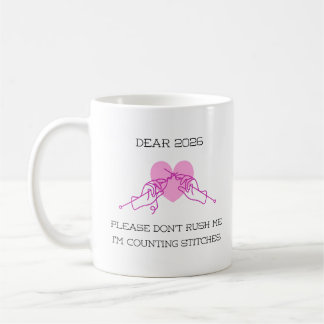 Funny Quote with Heart & knitting needles Mug