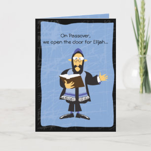 FUNNY RABBI PASSOVER Carte de voeux