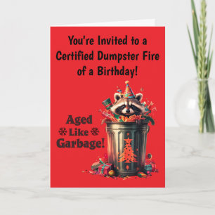 Funny Raccoon Invitation de fête d'anniversaire