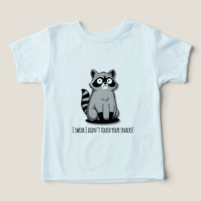 Funny Raccoon T-Shirt “I Swear I Didn’t Touch  (Design Recto)