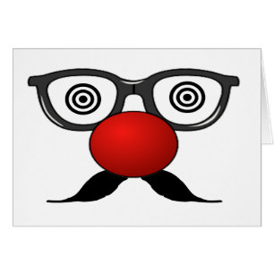 Funny Red Nose yeux étranges lunettes moustache