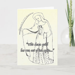 Funny Religieux Carte de voeux Quill Anniversaire 