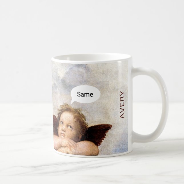 Funny Renaissance Angels Mug – Personalized  (Droite)