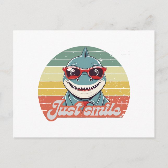 Funny requin invitation vous sourire (Devant)