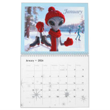 Funny Retro Alien Calendrier - Aliens parmi nous