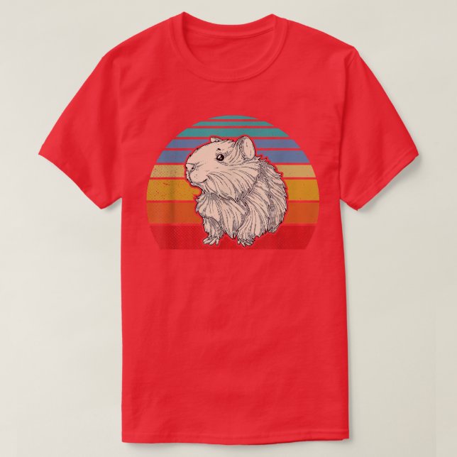 Funny Retro Guinée Pig Graphic T-Shirt (Design devant)