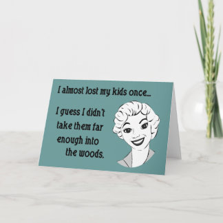Funny Retro Maman Carte de voeux