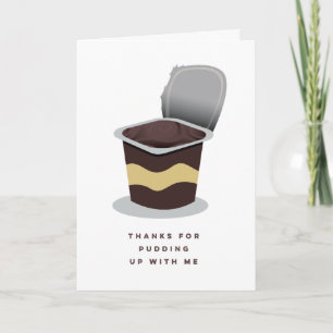 Funny Retro Pudding Teacher Greacher Carte de voeu
