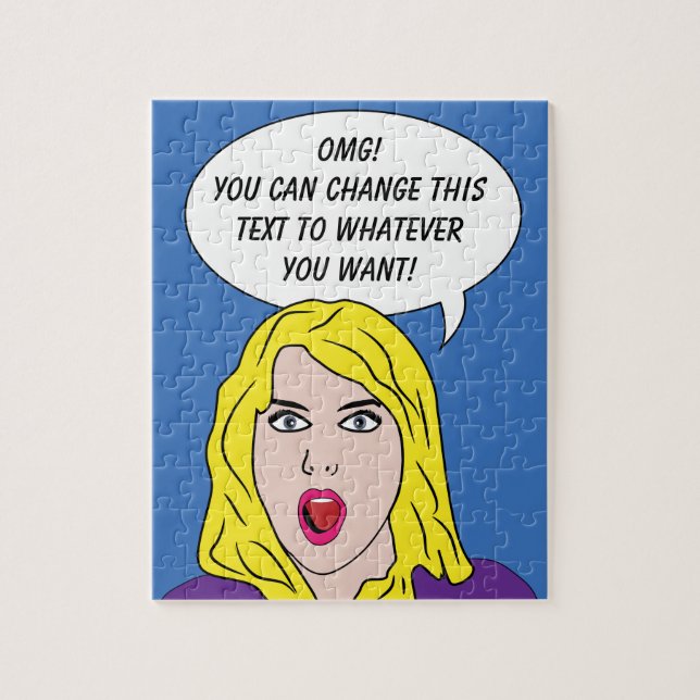 FUNNY RETRO WOMAN custom puzzle (Vertical)