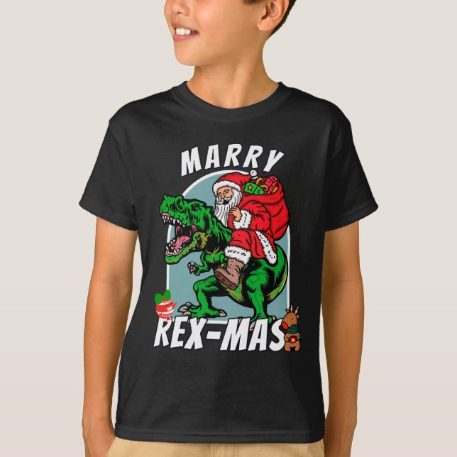 Funny REX-Max T-shirt enfant de Noël (Devant)