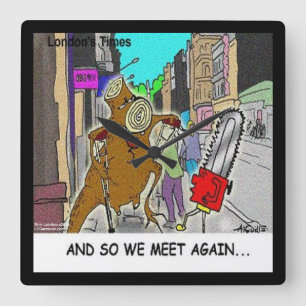 Funny Rick London Treehugger Horloge murale