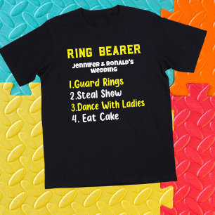 Funny Ring Porteur T-shirt Mariage Nom du couple