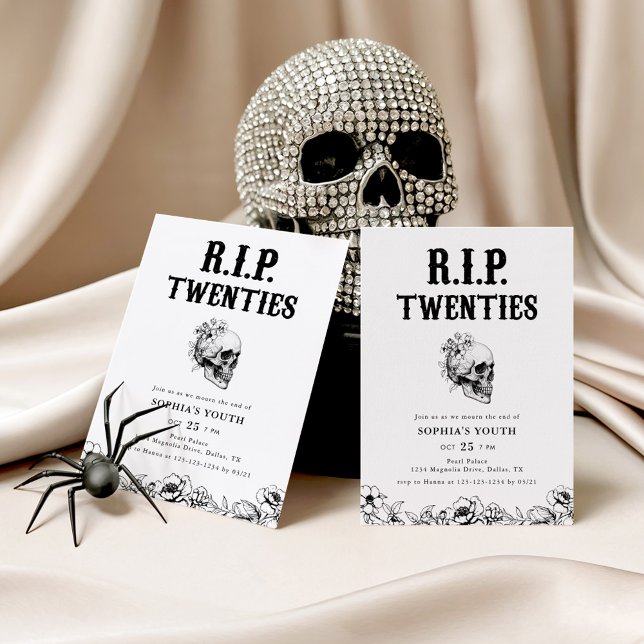 Funny RIP Twenties 30th Birthday Invitation (Créateur téléchargé)
