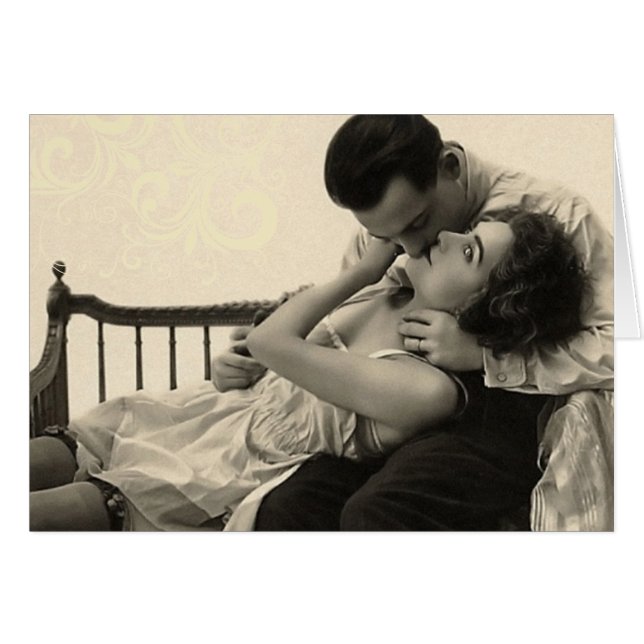 Funny Romantic Couple Card (Devant horizontal)