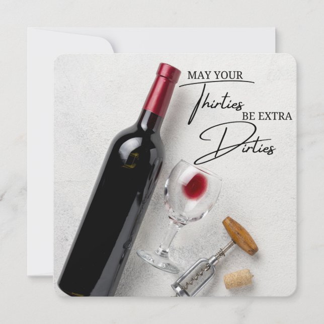 FUNNY ROMANTIC GREETING CARD POUR 30E ANNIVERSAIRE (Devant)