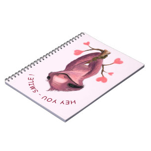 Funny Romantic Sloth Smile Carnet