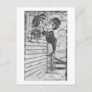 Funny Romantique carte postale Vintage Jacksonvill