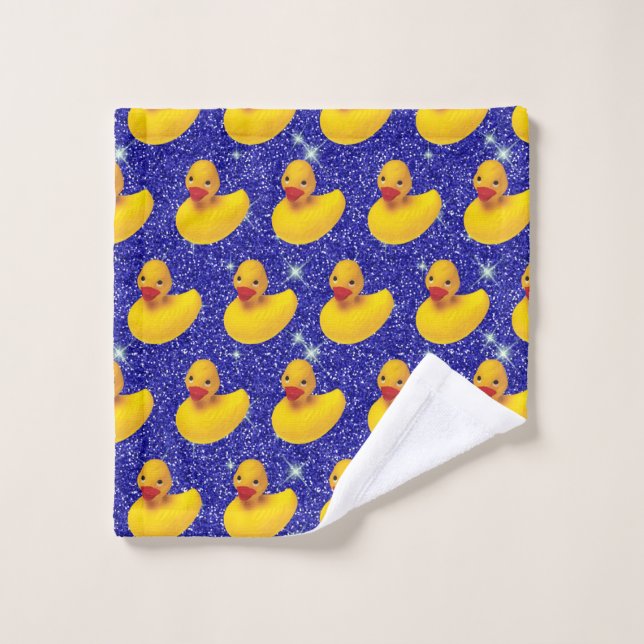 Funny Rubber Ducks Yellow Duckie Farm Amoureux des (Gant de toilette)