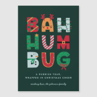 Funny Rubbish Bah Humbug Carte de vacances