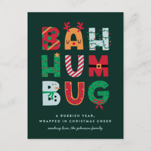 Funny Rubbish Bah Humbug Carte de vacances