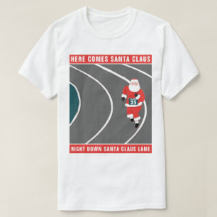 Funny Runner Racing T-shirt Noël