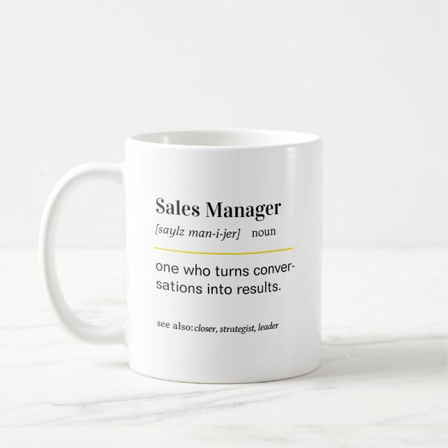 Funny Sales Manager Gift Coffee Mug (Gauche)