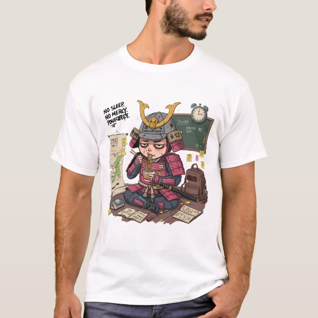 Funny Samurai Back to School T-Shirt (Devant)