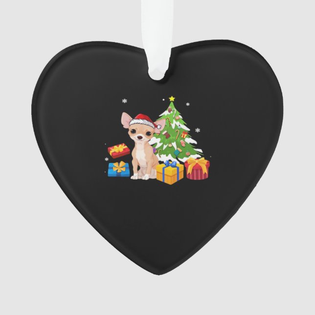 Funny Santa Chihuahua Dog Christmas Tree Gifts Xma (devant)