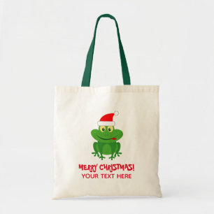 Funny Santa Claus grenouille sac fourre-tout de No