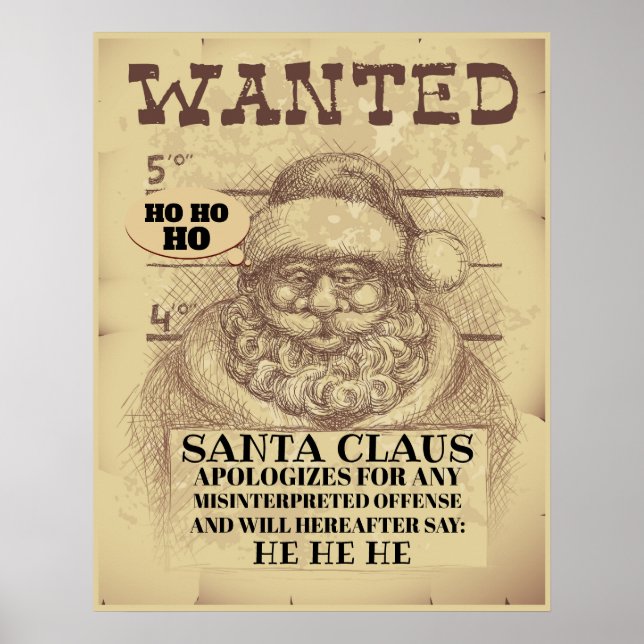 Funny Santa Poster (Devant)