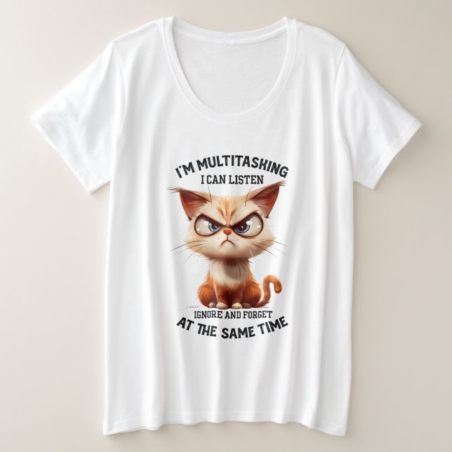 Funny sarcasme multitâche chat art mot (Design devant)