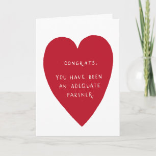 Funny Sarcastic Big Red Heart Carte de voeux