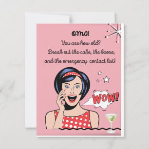 Funny Sarcastic Retro Carte d'anniversaire