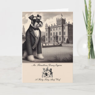 Funny Schnauzer Jane Austen Carte de voeux