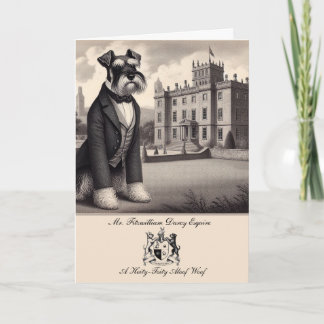 Funny Schnauzer Jane Austen Carte de voeux