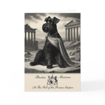Funny Schnauzer Roman Empire Carte de voeux