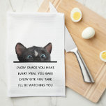 Funny Siamese Peaking Kitty Chat Serviettes de cui<br><div class="desc">Cette serviette à main mignonne et drôle fait l'anniversaire parfait, Noël, le chauffage au foyer, la fête des mères ou l'idée cadeau de Fête des pères pour les hommes et les femmes amoureux des chats. Utilisez-le pour la cuisson, la cuisine, l'artisanat, le dépoussiérage, l'essuyage des déversements, la farine ou l'eau,...</div>