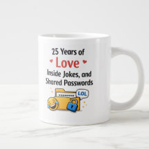 Funny Silver Wedding Anniversary Mug Gift