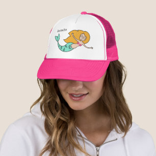 Funny Sirène nom personnalisé casquettes
