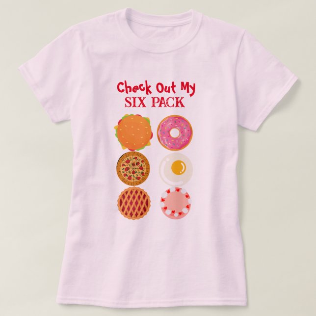 Funny Six Pack féminin taille T-shirt (Design devant)