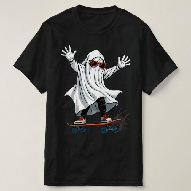 Funny Skateboard Ghost Valeur T-shirt Homme (Design devant)