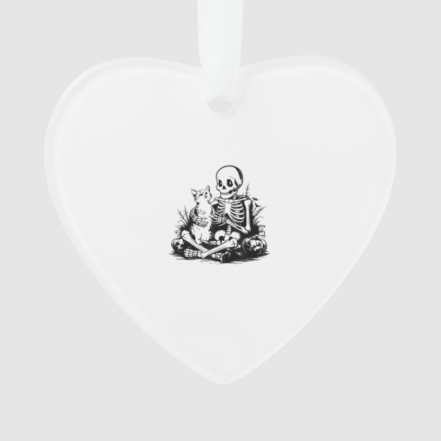 Funny Skeleton Cat Skull Kitty Cute Cat Goth Hallo (devant)