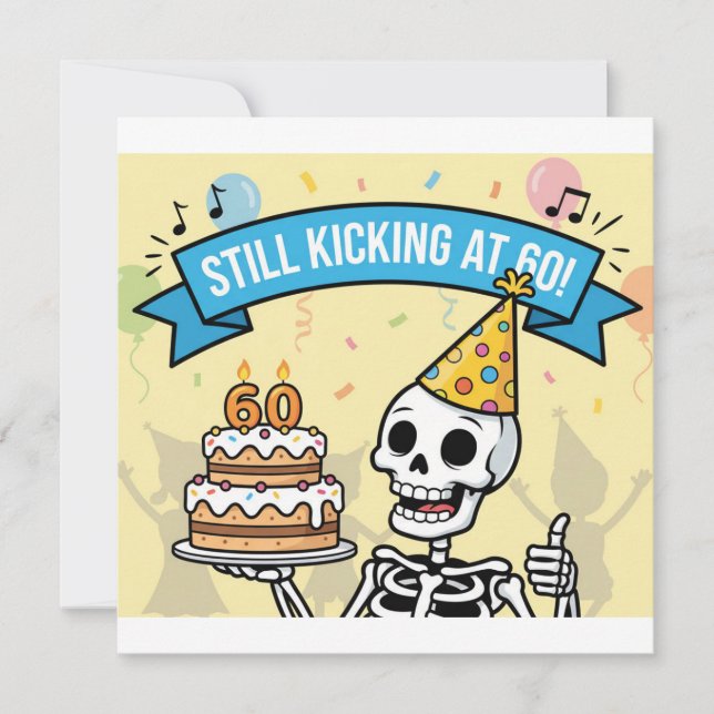 Funny Skeleton Party pour la carte d'anniversaire  (Devant)